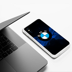Чехол iPhone XS Max матовый BMW, цвет: 3D-белый — фото 2