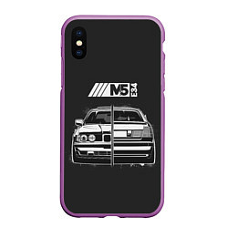 Чехол iPhone XS Max матовый BMW, цвет: 3D-фиолетовый