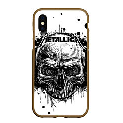 Чехол iPhone XS Max матовый Metallica, цвет: 3D-коричневый