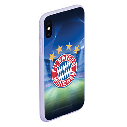 Чехол iPhone XS Max матовый Бавария Мюнхен, цвет: 3D-светло-сиреневый — фото 2