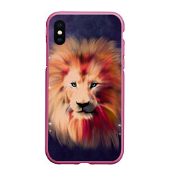 Чехол iPhone XS Max матовый Звездный Лев