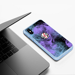 Чехол iPhone XS Max матовый Stray kids, цвет: 3D-голубой — фото 2