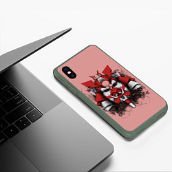 Чехол iPhone XS Max матовый Ронин, цвет: 3D-темно-зеленый — фото 2