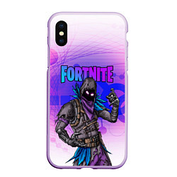 Чехол iPhone XS Max матовый FORTNITE CROW, цвет: 3D-сиреневый