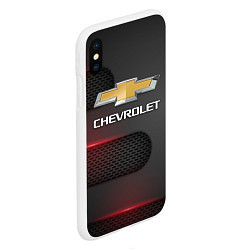 Чехол iPhone XS Max матовый CHEVROLET, цвет: 3D-белый — фото 2