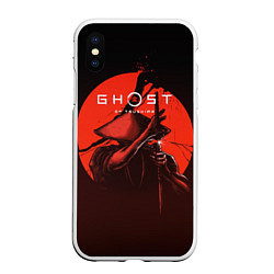 Чехол iPhone XS Max матовый Ghost of Tsushima, цвет: 3D-белый