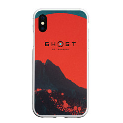 Чехол iPhone XS Max матовый Ghost of Tsushima, цвет: 3D-белый