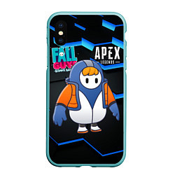 Чехол iPhone XS Max матовый Fall Guys Apex Legends