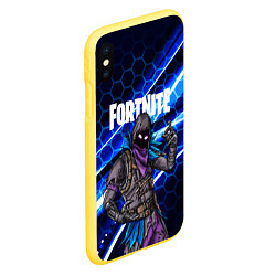 Чехол iPhone XS Max матовый FORTNITE RAVEN, цвет: 3D-желтый — фото 2