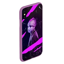 Чехол iPhone XS Max матовый BTS, цвет: 3D-фиолетовый — фото 2