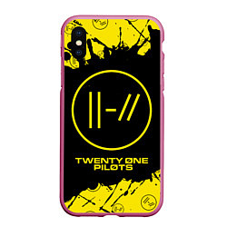 Чехол iPhone XS Max матовый TWENTY ONE PILOTS 21 PILOTS, цвет: 3D-малиновый