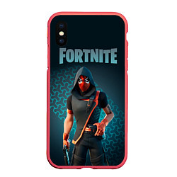 Чехол iPhone XS Max матовый Street Serpent Fortnite, цвет: 3D-красный