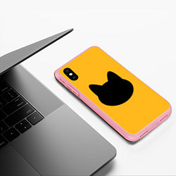 Чехол iPhone XS Max матовый Мордочка коти, цвет: 3D-баблгам — фото 2
