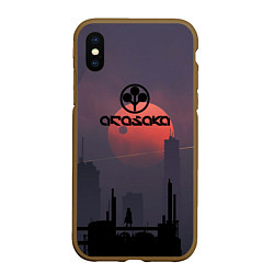 Чехол iPhone XS Max матовый Cyberpunk 2077 - Arasaka