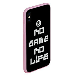 Чехол iPhone XS Max матовый NO GAME NO LIFE, цвет: 3D-розовый — фото 2