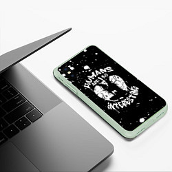 Чехол iPhone XS Max матовый Death Note, цвет: 3D-салатовый — фото 2