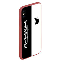 Чехол iPhone XS Max матовый Death Note, цвет: 3D-красный — фото 2