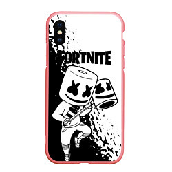 Чехол iPhone XS Max матовый FORTNITE MARSHMELLO