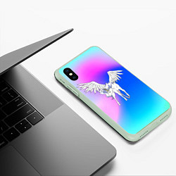 Чехол iPhone XS Max матовый Пегас Гелиос, цвет: 3D-салатовый — фото 2