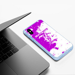 Чехол iPhone XS Max матовый Death Note, цвет: 3D-голубой — фото 2