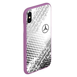 Чехол iPhone XS Max матовый Mercedes-Benz, цвет: 3D-фиолетовый — фото 2