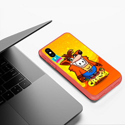 Чехол iPhone XS Max матовый Fall Guys CRASH, цвет: 3D-красный — фото 2