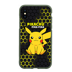 Чехол iPhone XS Max матовый Pikachu Pika Pika