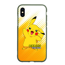 Чехол iPhone XS Max матовый Pikachu Pika Pika