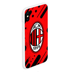 Чехол iPhone XS Max матовый AC MILAN МИЛАН, цвет: 3D-белый — фото 2