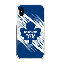 Чехол iPhone XS Max матовый Toronto Maple Leafs,