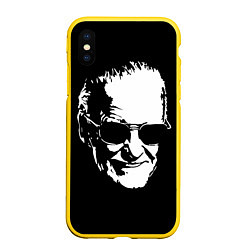 Чехол iPhone XS Max матовый STAN LEE, цвет: 3D-желтый