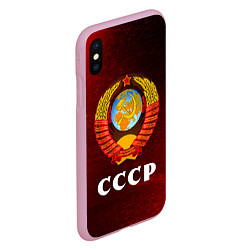 Чехол iPhone XS Max матовый СССР USSR, цвет: 3D-розовый — фото 2