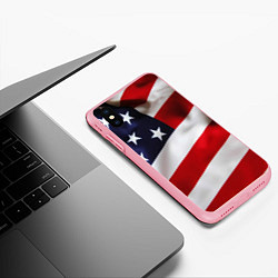 Чехол iPhone XS Max матовый США USA, цвет: 3D-баблгам — фото 2