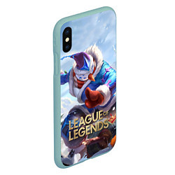 Чехол iPhone XS Max матовый League of Legends МАСТЕР ЙИ, цвет: 3D-мятный — фото 2
