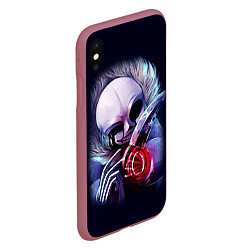 Чехол iPhone XS Max матовый UNDERTALE SANS, цвет: 3D-малиновый — фото 2