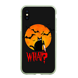 Чехол iPhone XS Max матовый What Cat Halloween