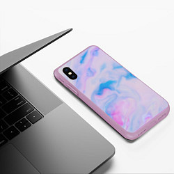 Чехол iPhone XS Max матовый BluePink, цвет: 3D-сиреневый — фото 2