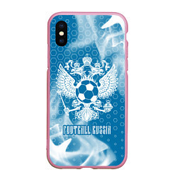 Чехол iPhone XS Max матовый FOOTBALL RUSSIA Футбол