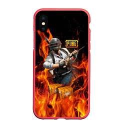 Чехол iPhone XS Max матовый PUBG