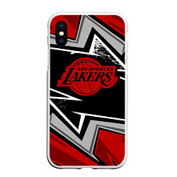 Чехол iPhone XS Max матовый LA LAKERS RED