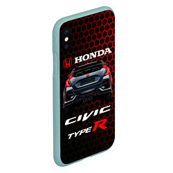 Чехол iPhone XS Max матовый Honda Civic Type R, цвет: 3D-мятный — фото 2