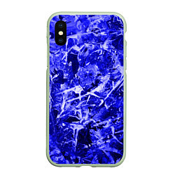 Чехол iPhone XS Max матовый Dark Blue Gan, цвет: 3D-салатовый