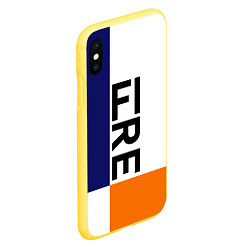 Чехол iPhone XS Max матовый FIRE, цвет: 3D-желтый — фото 2