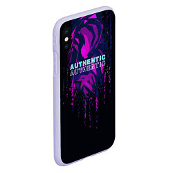 Чехол iPhone XS Max матовый AUTHENTIC, цвет: 3D-светло-сиреневый — фото 2