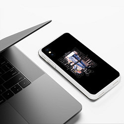 Чехол iPhone XS Max матовый Skatebordig, цвет: 3D-белый — фото 2