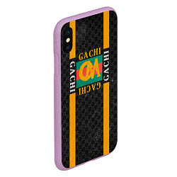 Чехол iPhone XS Max матовый Gachi Gucci, цвет: 3D-сиреневый — фото 2