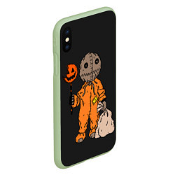 Чехол iPhone XS Max матовый Halloween, цвет: 3D-салатовый — фото 2