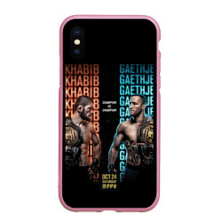 Чехол iPhone XS Max матовый KHABIB VS GAETHJE