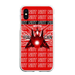 Чехол iPhone XS Max матовый Evangelion Eva 01 You can not