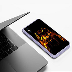 Чехол iPhone XS Max матовый Bendy And The Ink Machine, цвет: 3D-светло-сиреневый — фото 2